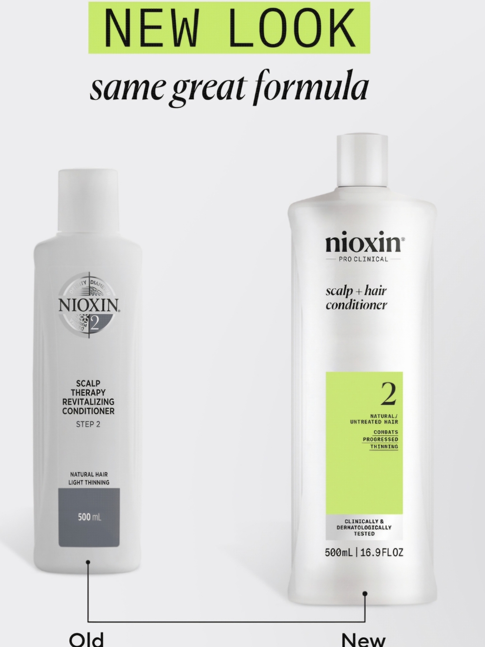 Nioxin Scalp + Hair Conditioner Step 2 — White with Lime Accent